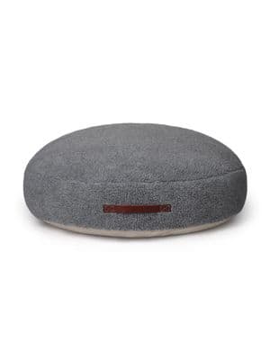 Chalk Giant Round Cushion Grey Sherpa