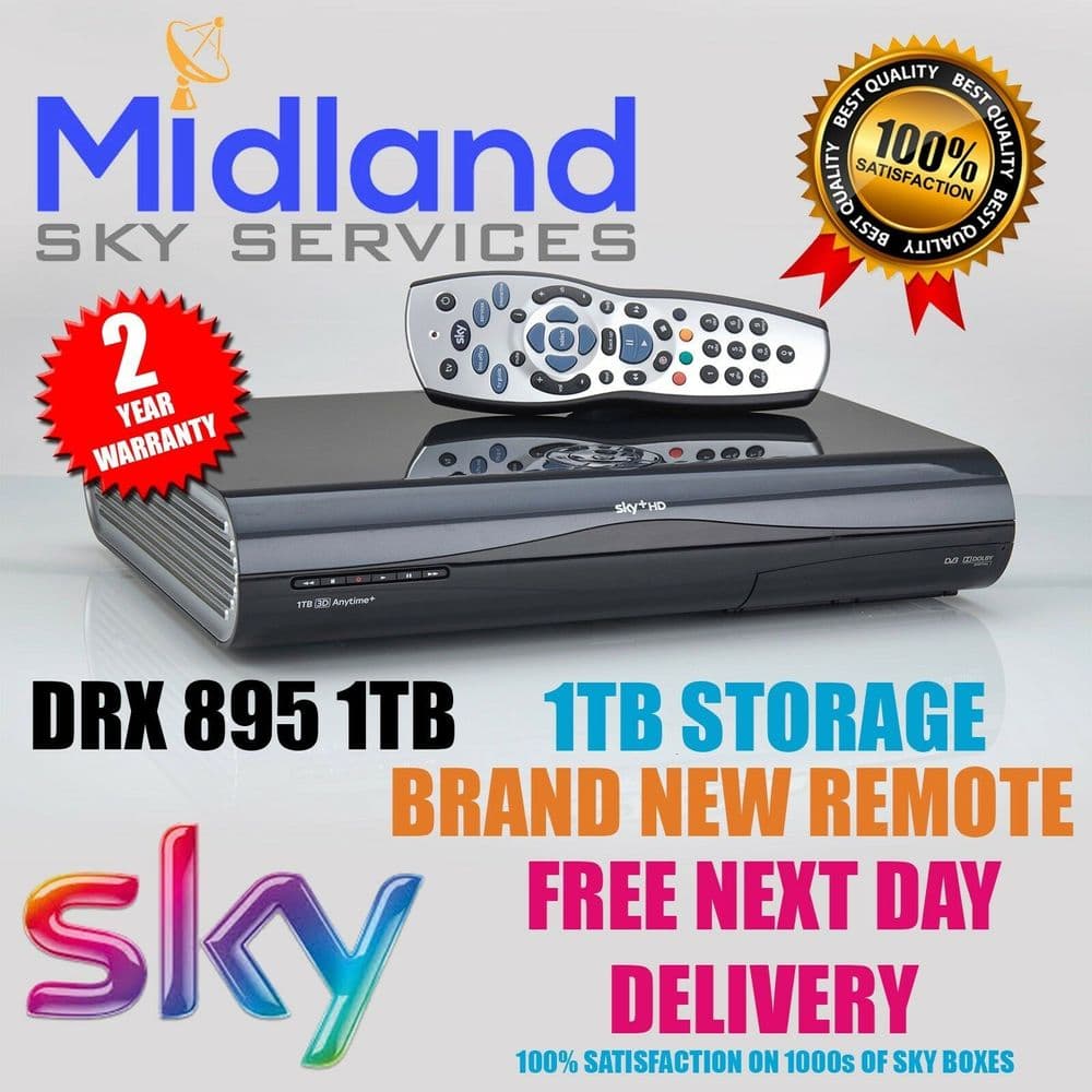 SKY PLUS HD BOX DRX895 1TB BUILT IN RF PORTS