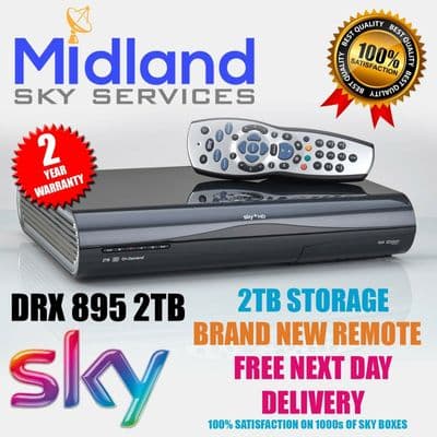 SKY PLUS HD BOX  DRX895  2TB BUILT IN RF PORTS