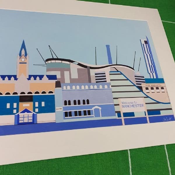 Manchester City skyline @thegingerwig
