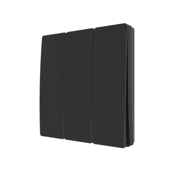3 Gang Kinetic Push Switch Matt Black IP42