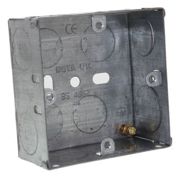 Deta 1 Gang 25mm Flush Metal Knockout Box