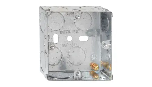 Deta 1 Gang 35mm Flush Metal Knockout Box