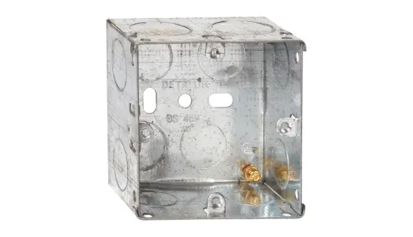 Deta 1 Gang 47mm Flush Metal Knockout Box