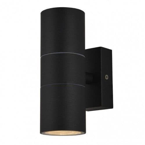 Forum Black Zinc Leto Outdoor Up & Down Wall Light, IP44