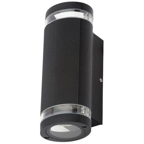 Forum Helix Black Aluminium Up/Down Wall Light