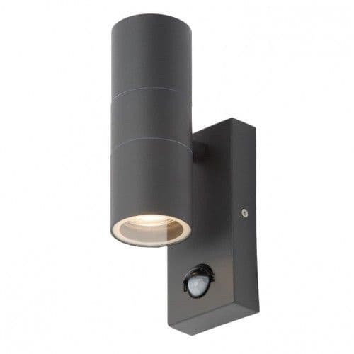Forum lighting Leto Anthracite Up/Down Wall Light with PIR