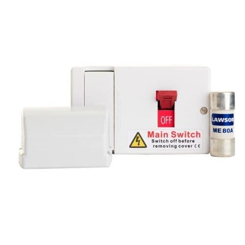 FuseBox FMS080 80A 1P-N Pole Cable Shroud ME080A Fused Switch