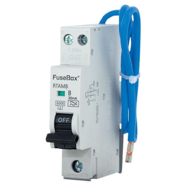 FuseBox RTAMB40 40A 30mA 6kA Type-A B-Curve 2 Pole Mini RCBO