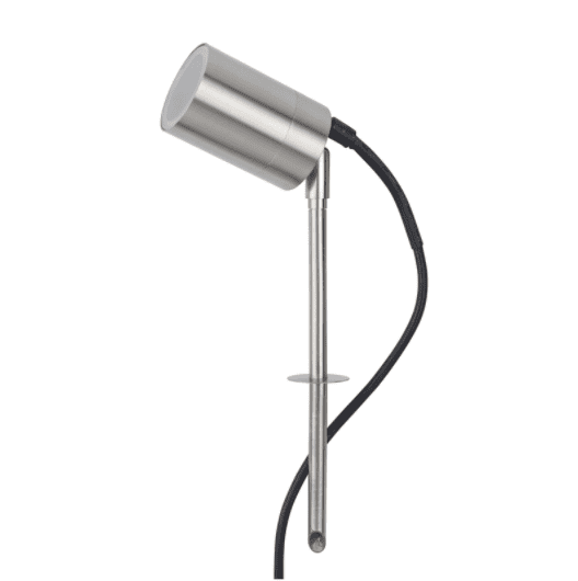 GU10 adjustable garden spike light brushed nickel finish
