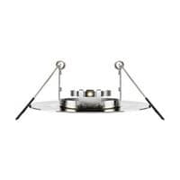 INTEGRAL EVOFIRE FIRE RATED DOWNLIGHT 70-100MM CUTOUT IP65 POLISHED CHROME ROUND +GU10 HOLDER