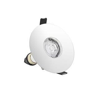 INTEGRAL EVOFIRE FIRE RATED DOWNLIGHT 70-100MM CUTOUT IP65 POLISHED CHROME ROUND +GU10 HOLDER