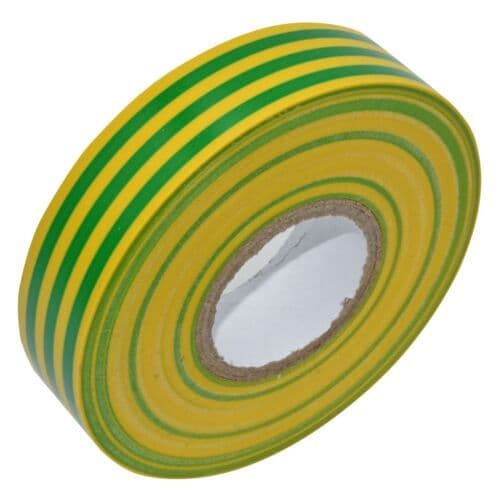 Partex Green Yellow PVC Insulation Tape 19mm x 33m
