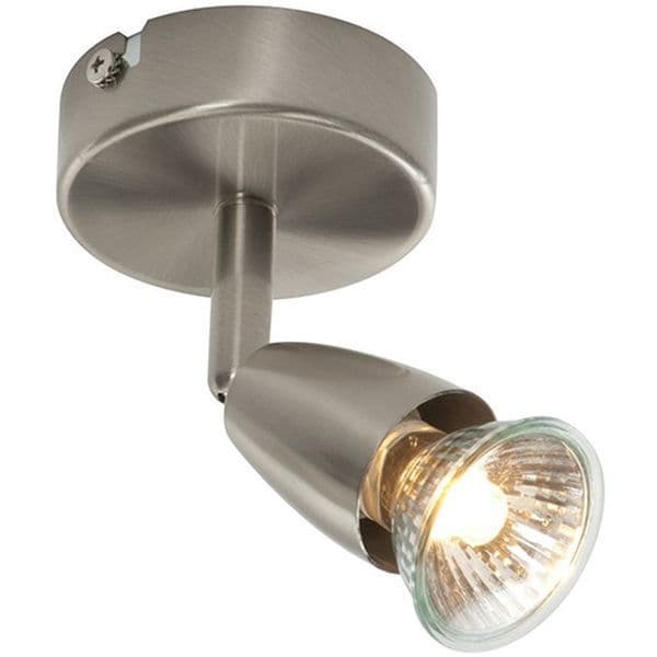 Saxby Amalfi Satin Nickel IP20 GU10 Adjustable Dimmable Spotlight