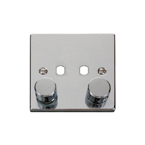 Scolmore Click Deco Polished Chrome 2G Empty Dimmer