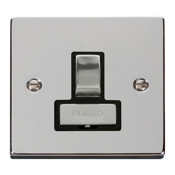 Scolmore Click Deco Polished Chrome Ingot 13A Switched Fused Spur Unit