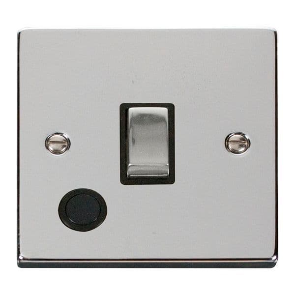 Scolmore Click Deco Polished Chrome Ingot 20A 2 Pole Flex Outlet Switch