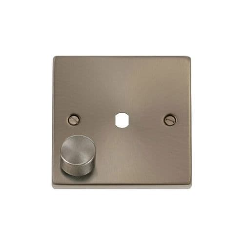 Scolmore Click Deco Satin Chrome 1G Empty Dimmer Plate