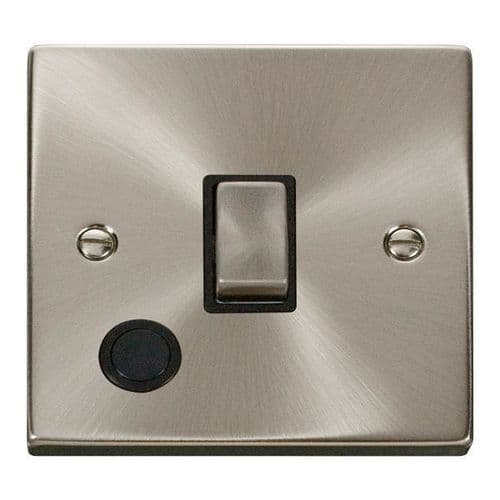 Scolmore Click Deco Satin Chrome Ingot 20A 2 Pole Flex Outlet Switc