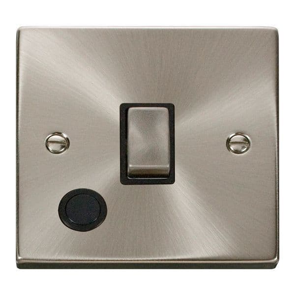 Scolmore Click Deco Satin Chrome Ingot 20A 2 Pole Flex Outlet Switc