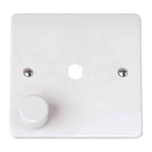 Scolmore Click Polar White Mode 1 Gang 1 Aperture Unfurnished Dimmer Plate and Knob