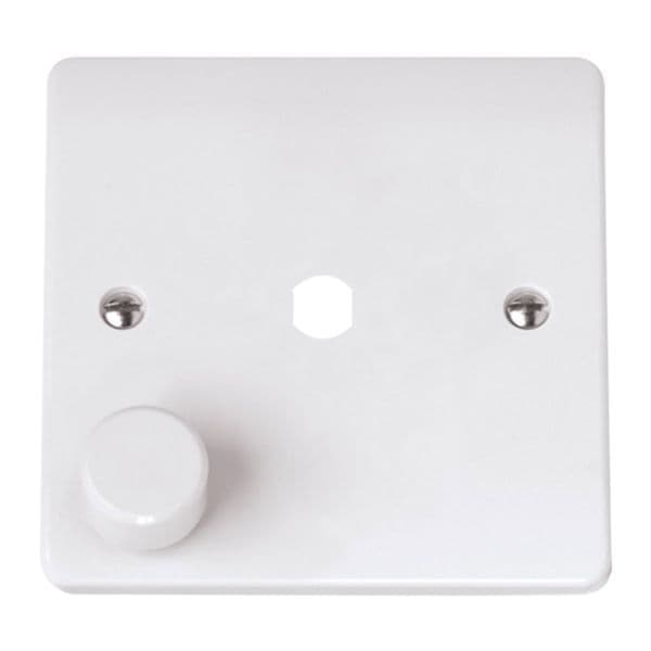 Scolmore Click Polar White Mode 1 Gang 1 Aperture Unfurnished Dimmer Plate and Knob