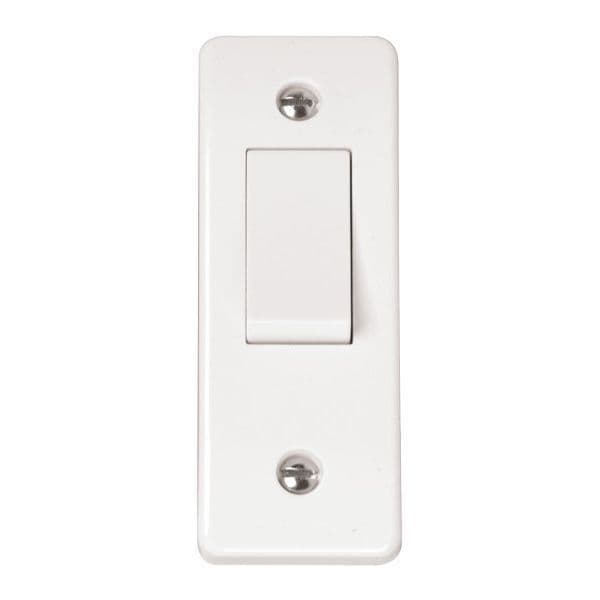 Scolmore Click Polar White Mode 1 Gang 10AX 2 Way Architrave Switch