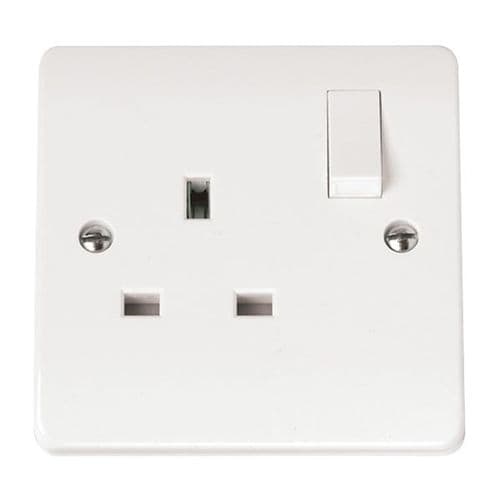 Scolmore Click Polar White Mode 1 Gang 13A 2 Pole Switched Socket