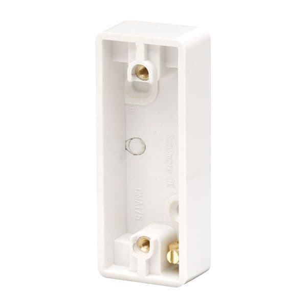 Scolmore Click Polar White Mode 1 Gang 19mm Deep Earth Terminal Architrave Pattress Box
