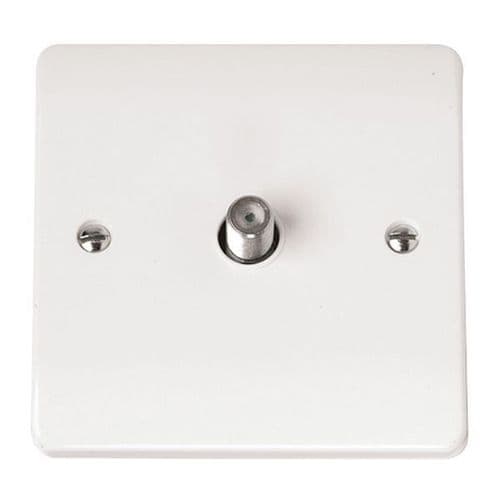 Scolmore Click Polar White Mode 1 Gang Non-Isolated Satellite Outlet
