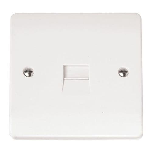 Scolmore Click Polar White Mode 1 Gang Secondary Telephone Outlet