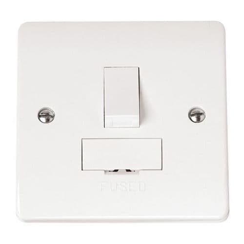 Scolmore Click Polar White Mode 13A 2 Pole Switched Fused Spur Unit