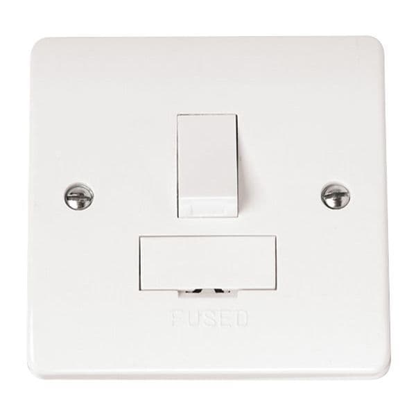 Scolmore Click Polar White Mode 13A 2 Pole Switched Fused Spur Unit