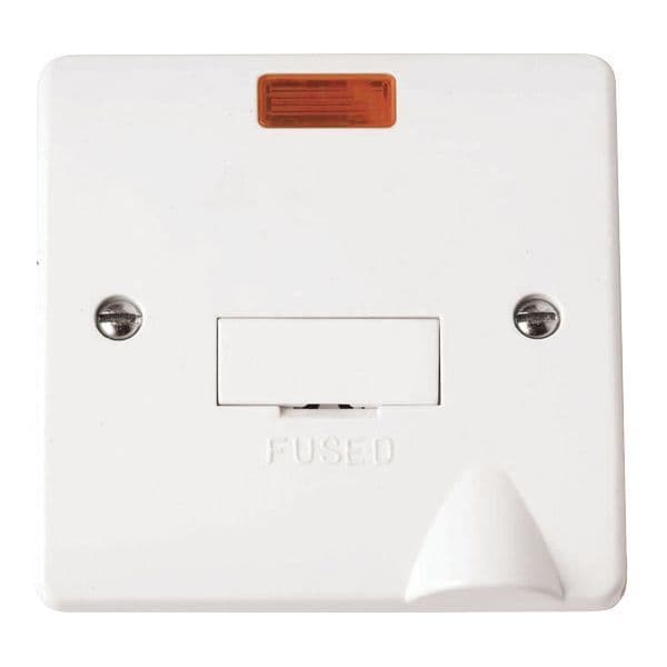 Scolmore Click Polar White Mode 13A Flex Outlet Neon Fused Spur Unit