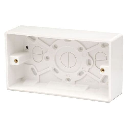 Scolmore Click Polar White Mode 2 Gang 35mm Deep Pattress Box