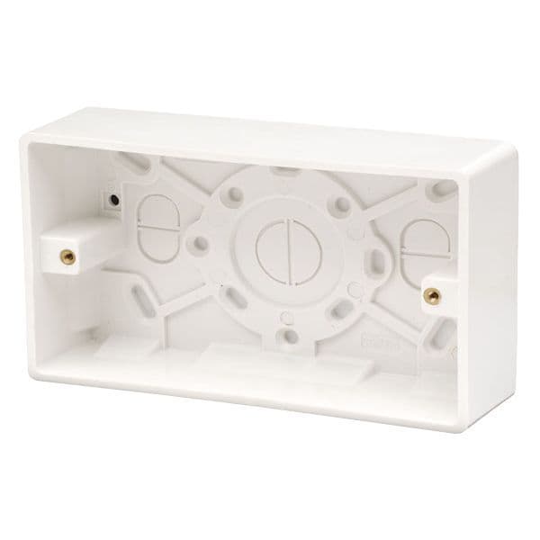 Scolmore Click Polar White Mode 2 Gang 35mm Deep Pattress Box