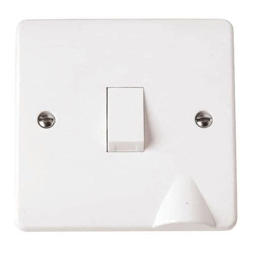 Scolmore Click Polar White Mode 20A 2 Pole Flex Outlet Plate Switch