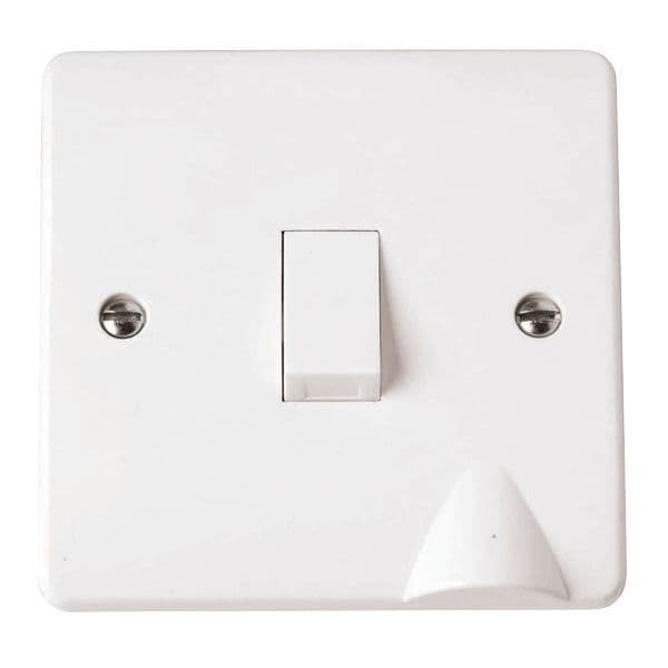 Scolmore Click Polar White Mode 20A 2 Pole Flex Outlet Plate Switch