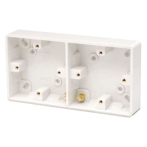 Scolmore Click Polar White Mode 29mm Deep Earth Terminal Dual Accessory Pattress Box