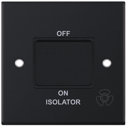 Selectric Matt black 10 Amp 3 Pole Fan Isolator Switch – X-Rated