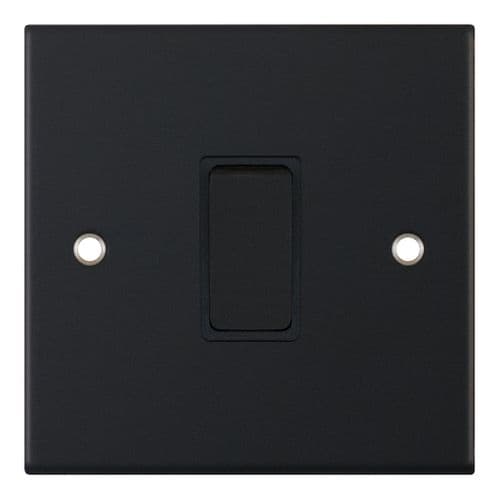 Selectric Matt black 10 Amp Plate Switch – 1 Gang 2 Way – X-Rated