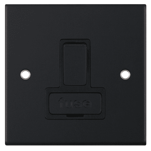 Selectric Matt black 13 Amp Fused Connection Unit DP – Switched