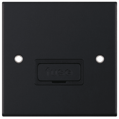Selectric Matt black 13 Amp Fused Connection Unit – Unswitched