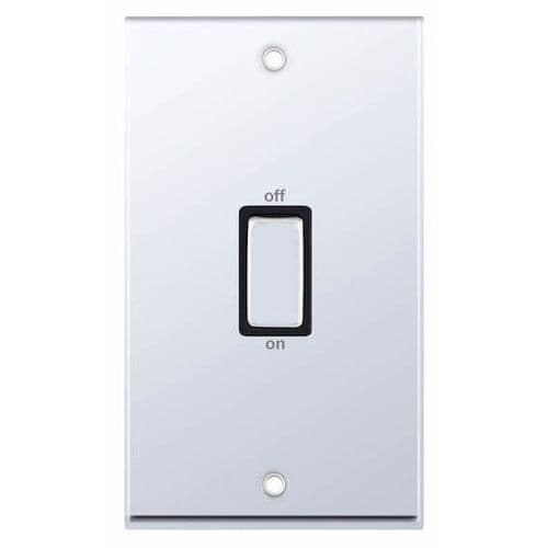 Selectric Polished Chrome 45 Amp DP Switch – 2 Gang Plate