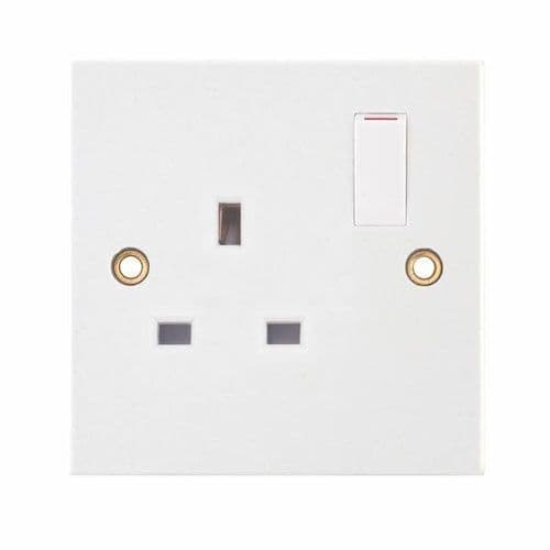 Selectric White 1 Gang 13 Amp Socket SP – Switched