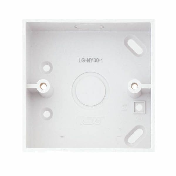 Selectric White 1 Gang Surface Pattress Box – 30mm Deep – ABS