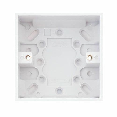 Selectric White 1 Gang Surface Pattress Box – 32mm Deep