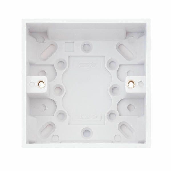 Selectric White 1 Gang Surface Pattress Box – 32mm Deep