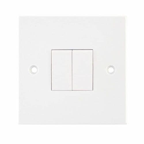 Selectric White 10 Amp Plate Switch – 2 Gang 2 Way – X-Rated