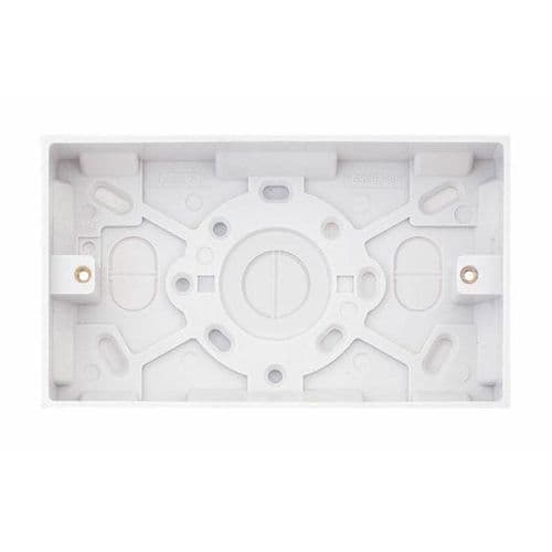 Selectric White 2 Gang Surface Pattress Box – 25mm Deep